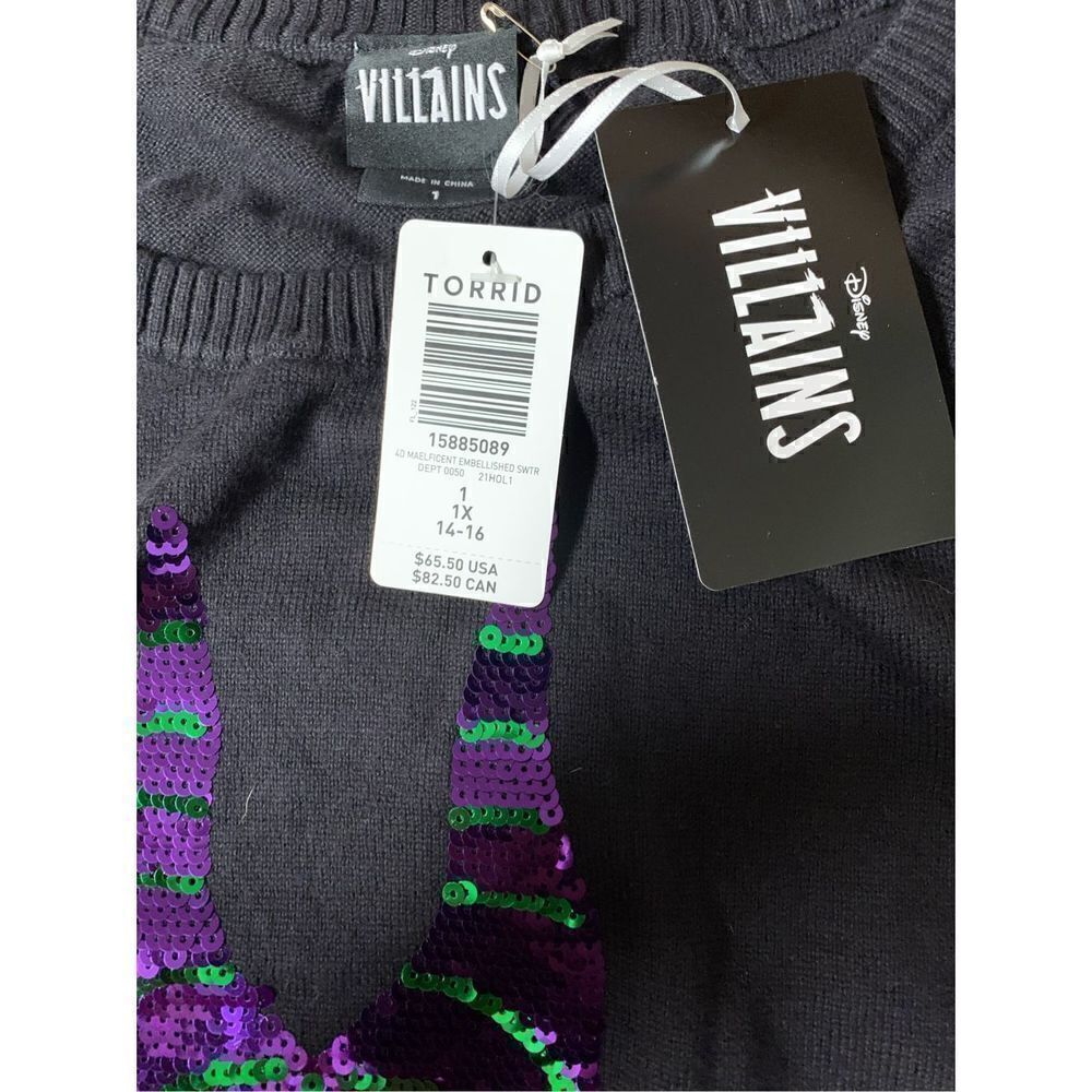 Torrid Disney Villains Maleficent Embellished Sweater - Picture 4 of 5